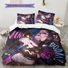 Jinx Pattern Bedding,Quilt Set Quilt Cover Pillowcase Home Birthday Gift (1 * duvet cover + 2 * pillowcase, without core)