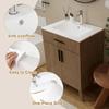 24-дюймовая тумба под раковину для ванной комнаты, Комплект тумбы с раковиной, с двумя дверцами шкафа с плавным закрыванием, Современный одинарный комплект шкафов для ванной, Индивидуальный