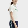 Fila Женская футболка-поло с коротким рукавом в стиле колор-блок, топы, облачно-белый F11W419104F-WT