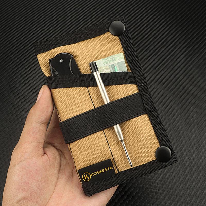 Ourdoor Edc Tool Холст Сумка для хранения Портативная многофункциональная мини-сумка с держателем для карт Нож-ручка