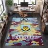 Crystal Velvet Rug Burnley Football Print Custom Name Text Floor Mat Home Decor