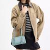 Coach Swing Zip 20 Adjustable Detachable Shoulder Strap Pebbled Leather Shoulder Bag Small Women shoulder bag Brass Light-Blue CAM45-B4LB