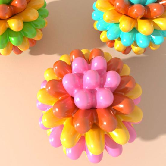 Dog Chew Toy Ball Spiky Dog Chew Ball Oral Care Heavy-Duty Rubber Molar Ball Toy for Medium Large Dogs Strong Chewers