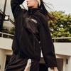 Skechers Серия Sport Lifestyle Однотонная куртка на молнии Ретро Воротник-стойка Флисовая куртка Унисекс Куртка Угольно-черный L423U076-0018