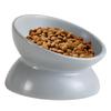 Ozgram Керамическая миска Миска для домашних животных Наклонная тарелка для кормления Миска для домашних животных Собаки Кошки Тарелка для кошек Контейнер для воды Керамическая серая (Серый)