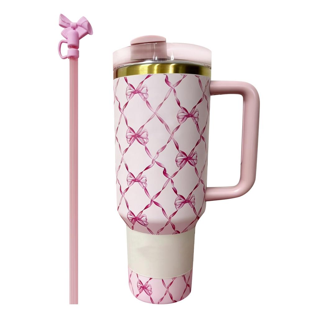 Новая двухслойная чашка из нержавеющей стали 40 унций, автомобильная чашка для ледяного пива с ручкой, 40 унций, чашка для питья на открытом воздухе