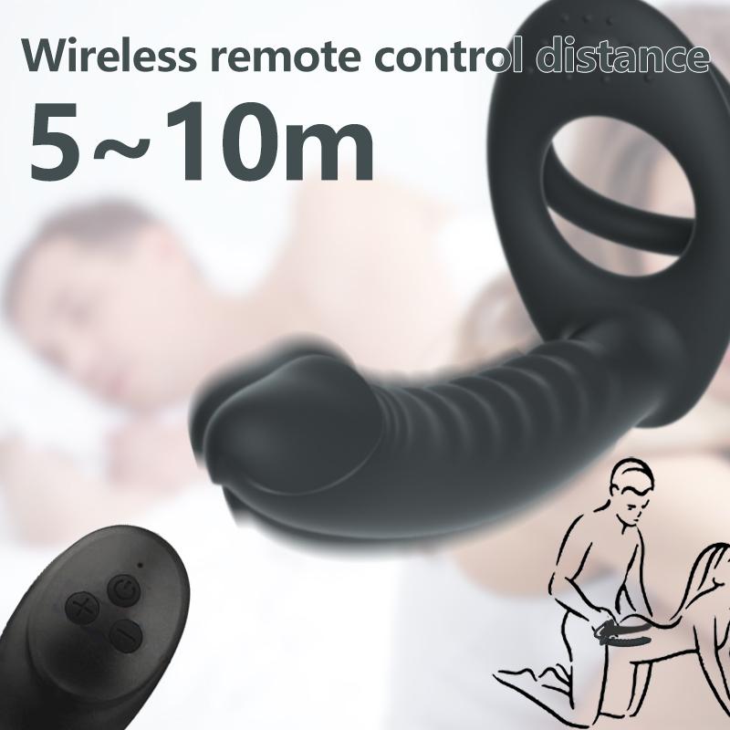 Вибрирующий фаллоимитатор для пары, двойное кольцо для пениса, пара, флирт, оргазм, массаж точки G, вагина, стимуляция влагалища, секс-игрушки для взрослых