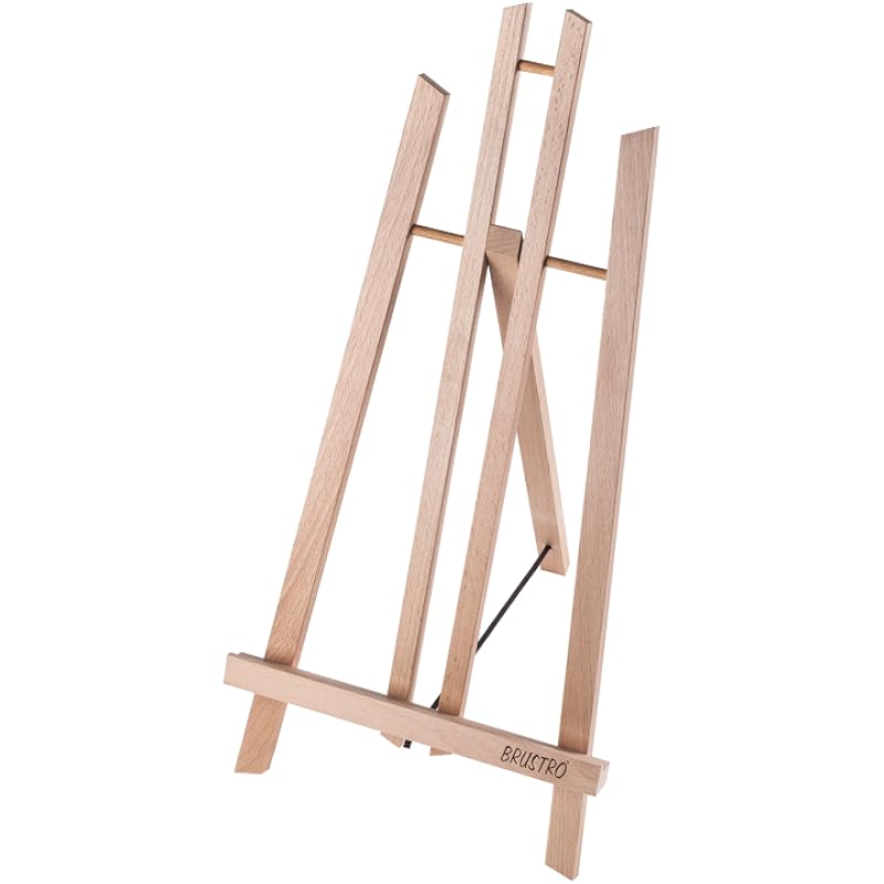 Brustro Artists Small Tabletop A-Frame Wooden Easel Size - 20"", Holds Canvases Upto 17.7"".