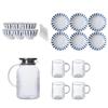 japanese style 23-piece ceramic dinnerware & drinkware gift set