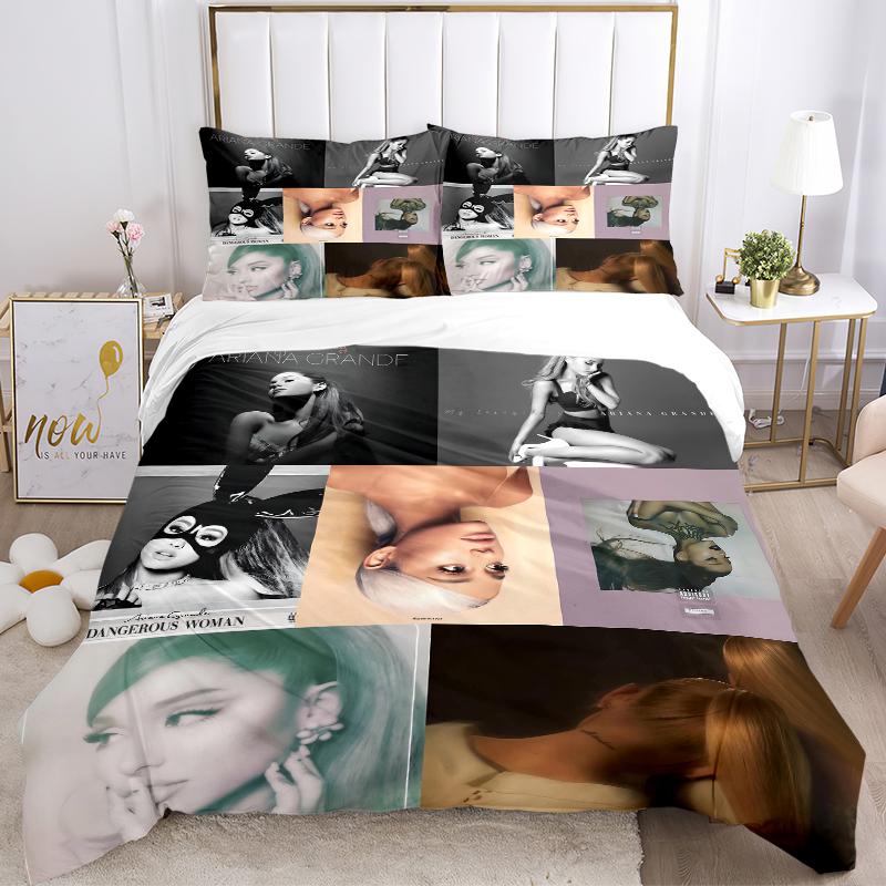 3Pcs Ariana Grande'S Artistry Bedding Sets For All Sizes New 3D Printed Bed Cover Comforter Duvet Cover Pillowcase Bedroom Decoration