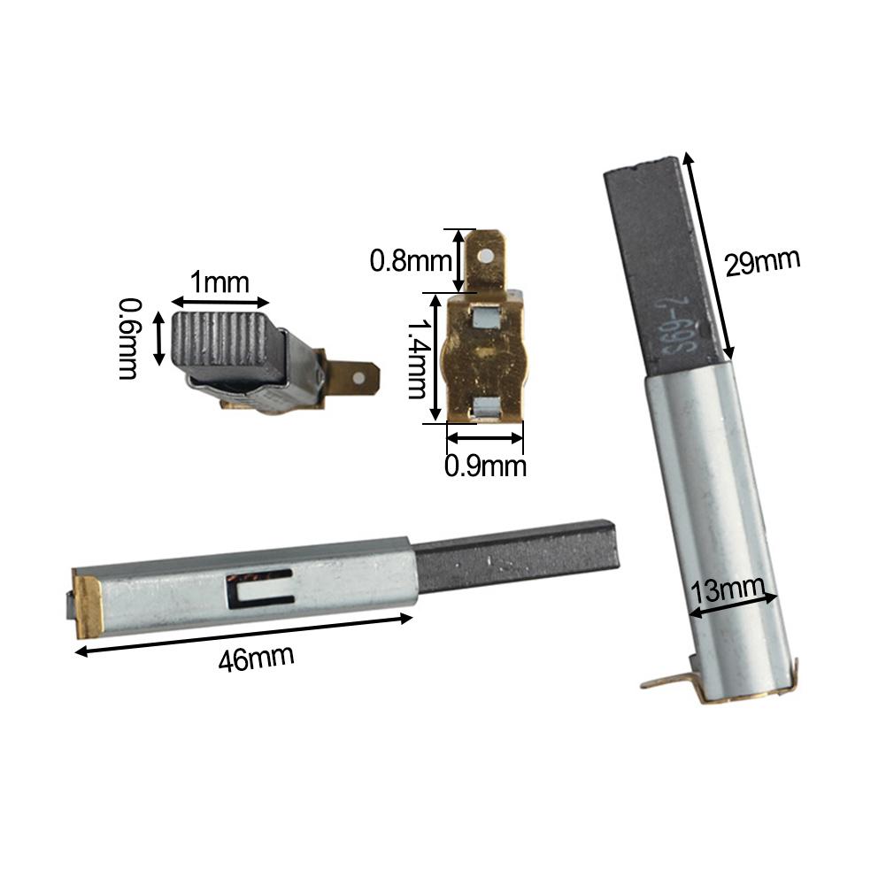 2 Pcs Carbon Motor Brush For 30/60/70/80/90L Industrial Vacuum Cleaners Replacement Spare Parts Accessories