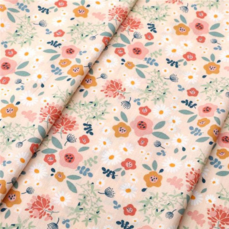50x150CM Pastoral Floral Twill Cotton Fabric DIY Children's Wear Cloth Make Bedding Quilt Decoration Home