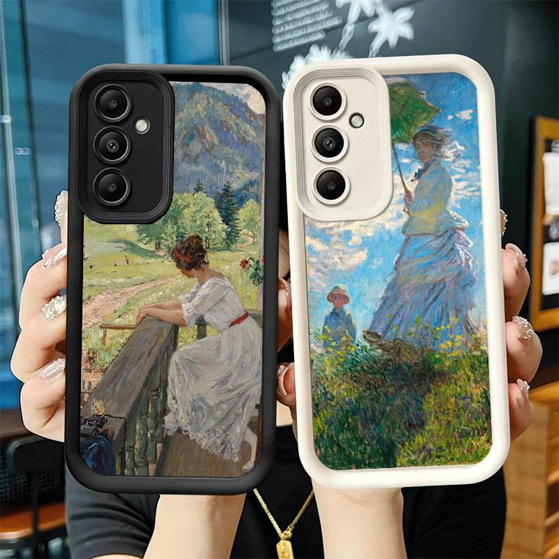 Чехол для телефона для Samsung Galaxy A17 A16 A15 A14 A13 Масляная живопись Клода Моне A56 A36 A26 A55 A35 A25 A54 A34 A24 A53 A33 A23 A07