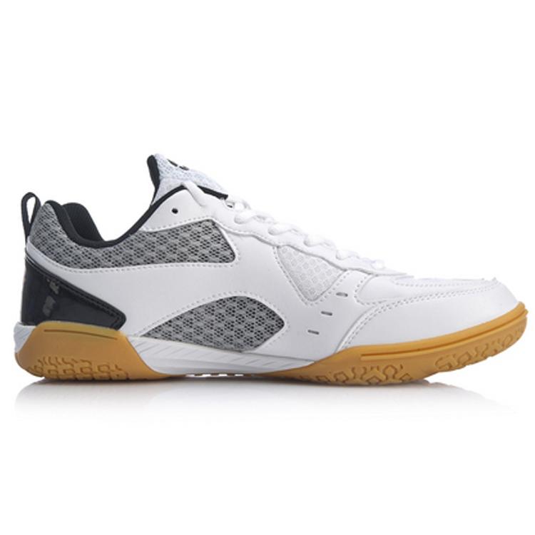 Li Ning Удобные износостойкие дышащие низкие мужские кроссовки для настольного тенниса Черно-белые APTP001-4