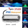 27LED Underwater Light Stainless Steel Underwater Pontoon 10-30V Marine Navigation Light IP68 Waterproof Yacht Boat Accessories
