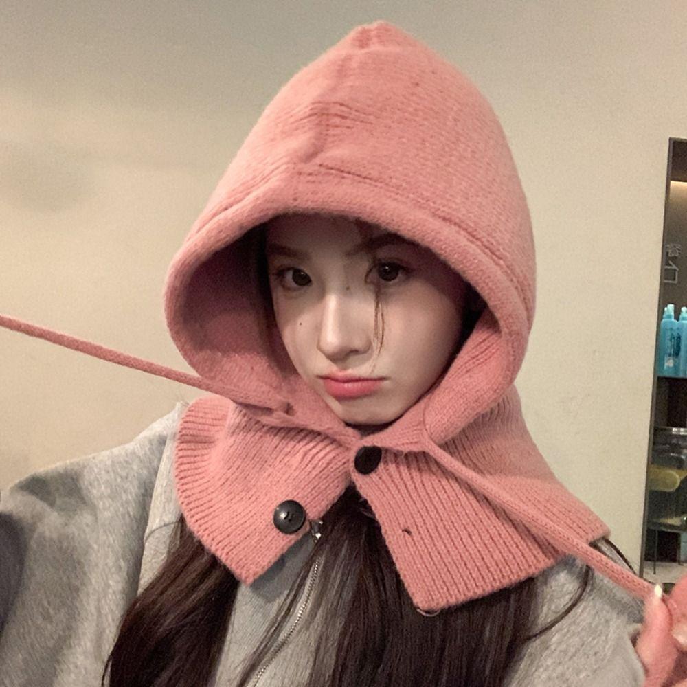 Pullover Hat Ear Protection Hat Beanie Hat Winter Cap Creative Knitted Scarf Outdoor
