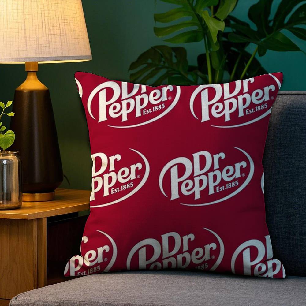 Наволочка с изображением вишневого напитка Dr. P. Pepper, мягкая, двусторонняя, из плюшевой ткани, для дома, дивана, высококачественная.