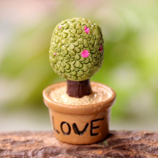 Bonsai Lifelike Eye-catching Miniature DIY Fairy Succulents Decorations for Garden