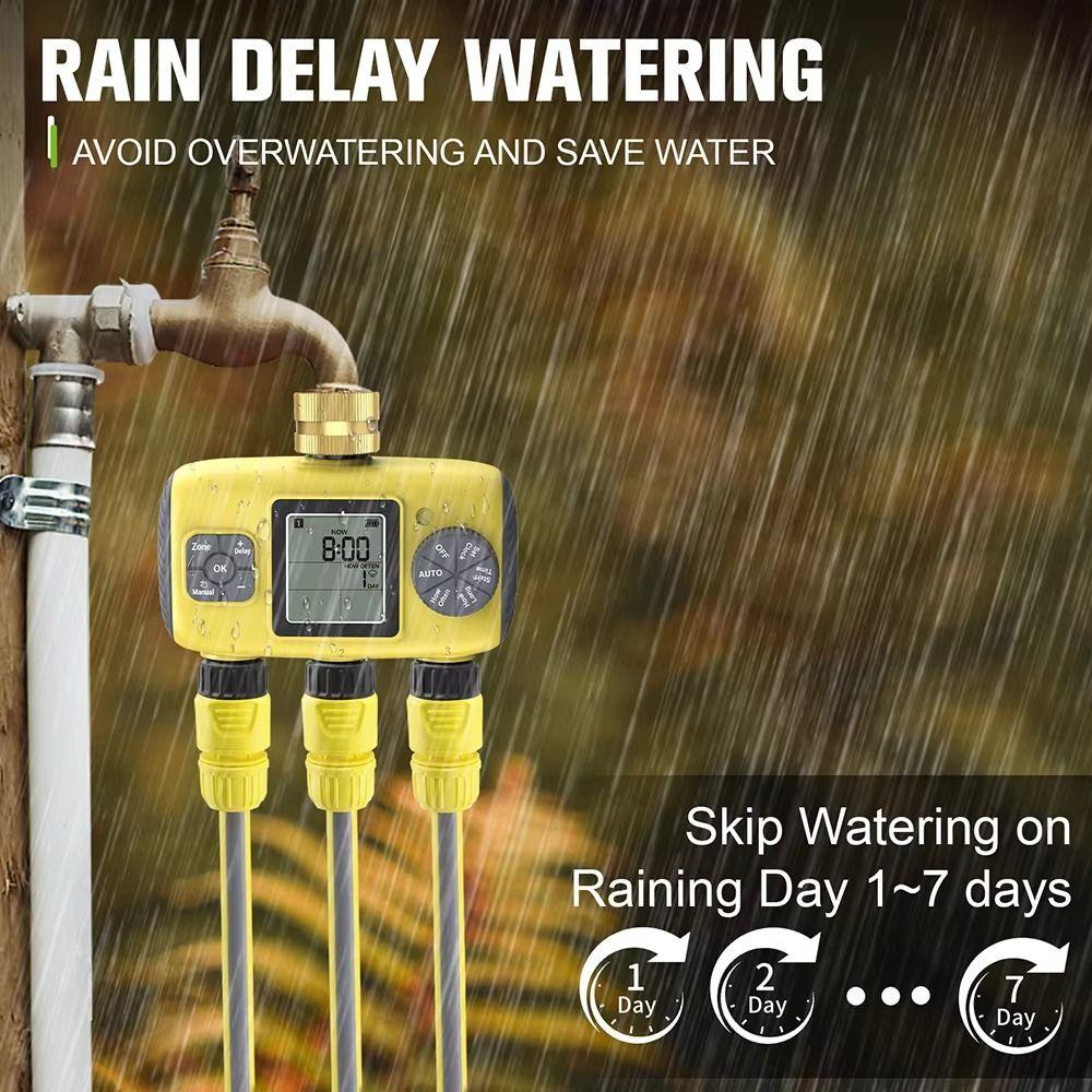 LCD Display Digital Water Flow Meter Brass Inlet Electronic Water Meter Garden Irrigation