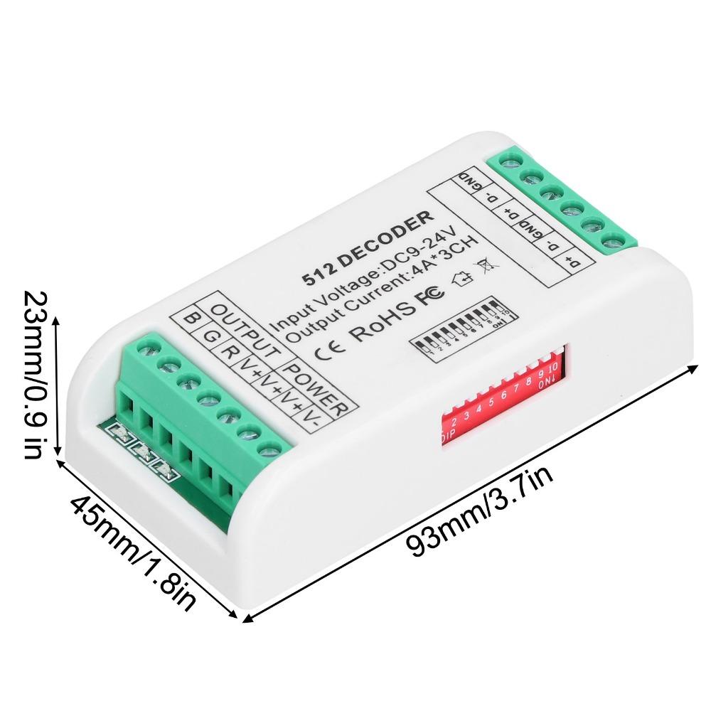 Plastic Material RGB Controller 9‑24V DC LED Strip Controller LED Decoder Controller LED Module