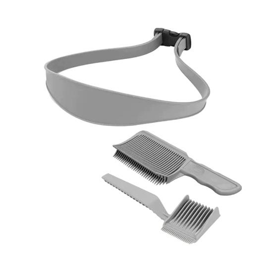3Pcs/Set Hair Cutting Comb with Silicone Neckline Shaving Template Barber Fade Comb Professional