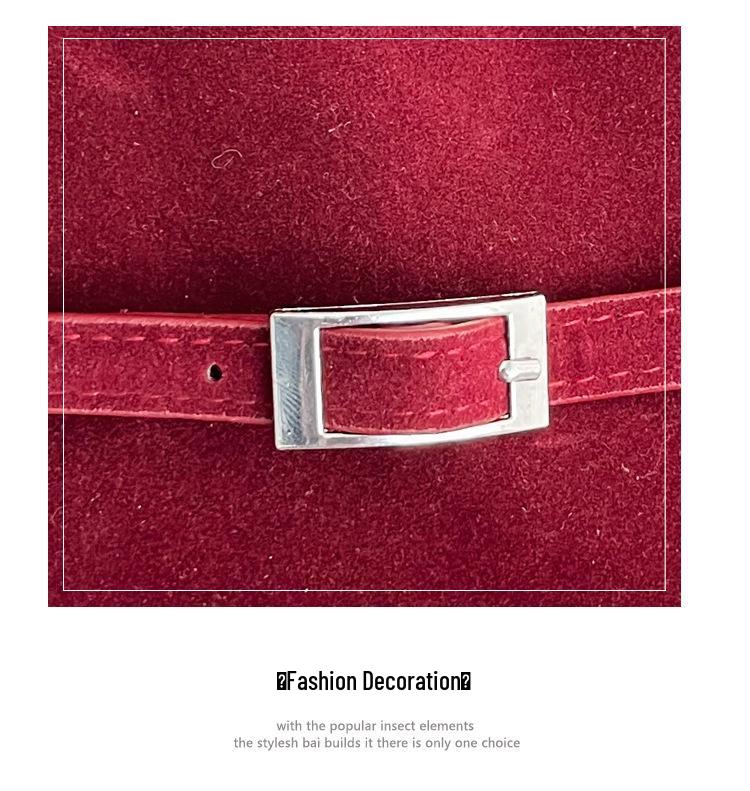 Винтажная нишевая замшевая сумка-тоут: Большая вместимость, универсальная мода для поездок на работу