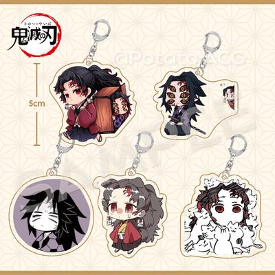 Брелок-подвеска Аниме Клинок, рассекающий демонов Kimetsu No Yaiba Камадо Тандзиро Двусторонний HD Подвеска для сумки Подарок для фанатов Реквизит для косплея Ювелирный подарок