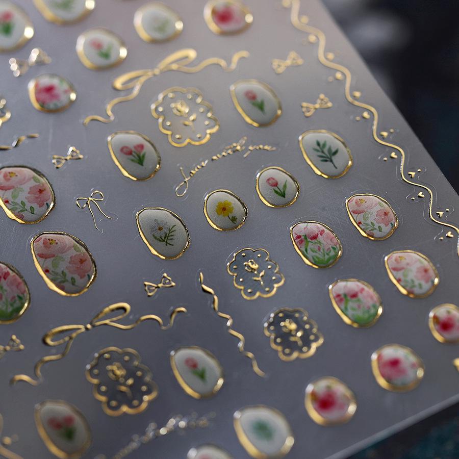 Наклейки для ногтей Craft Ferrite Tulip Jelly M-708: Серия Pro Тисненый Нейл-арт с Горячим Тиснением