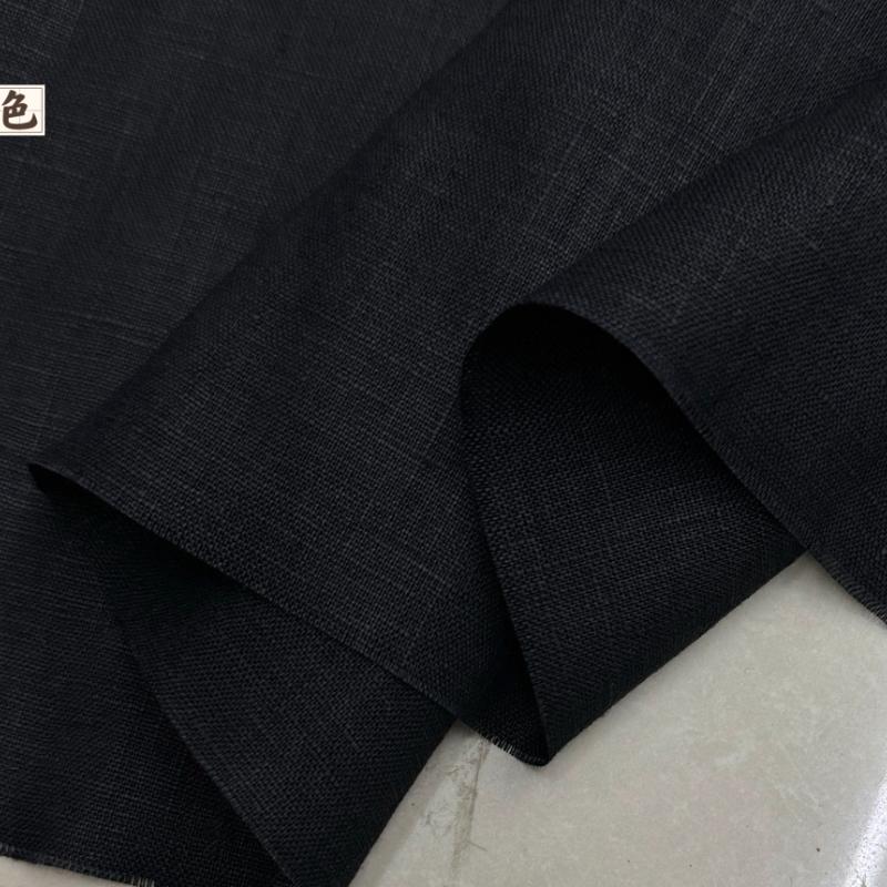 Чистая льняная ткань Стиранный лен Комфортная дышащая ткань для весны и лета DIY Платье Широкие брюки Легкая куртка Одежда