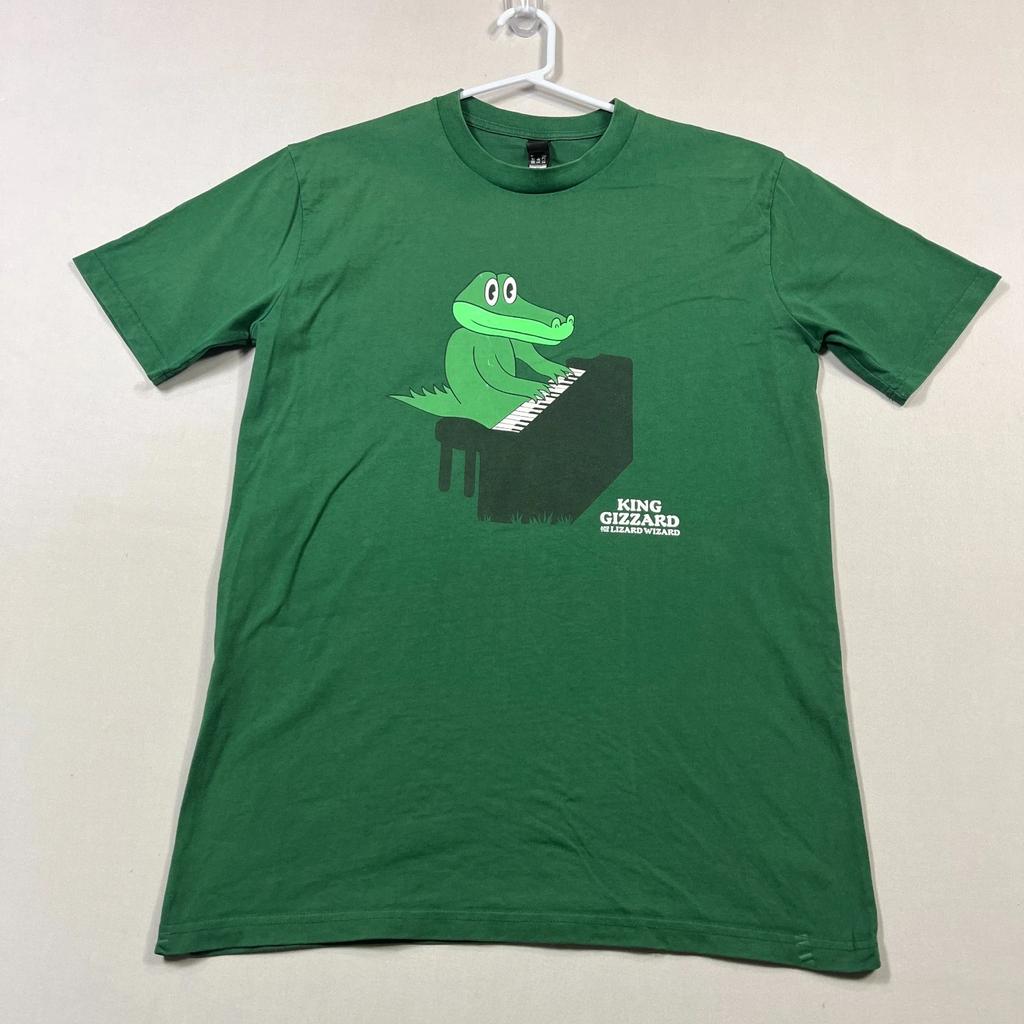 King Gizzard and the Lizard Wizard Green Band Tee T Shirt Mens Medium M Slim