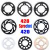 Звездочки цепи мотоцикла 420/428 35T/37T/39T/41T/43T/45T/48T Задняя звезда для питбайка 110cc 125cc 140cc