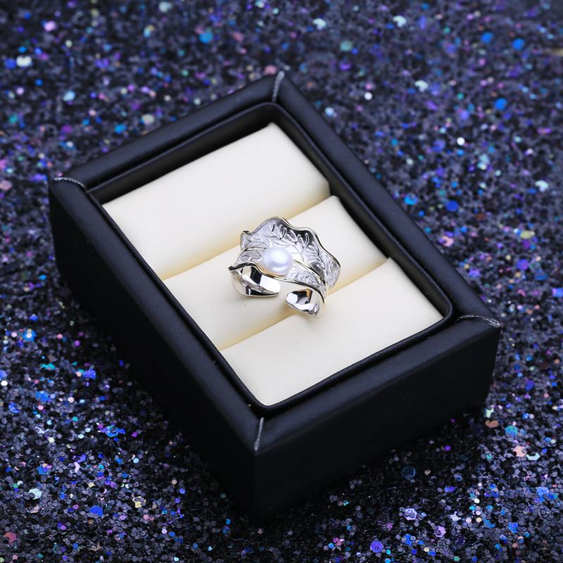 Fenasy Кольцо из стерлингового серебра 925 пробы с натуральным пресноводным жемчугом, кольца для женщин, серебро и золото, женское кольцо на заказ, ювелирные украшения