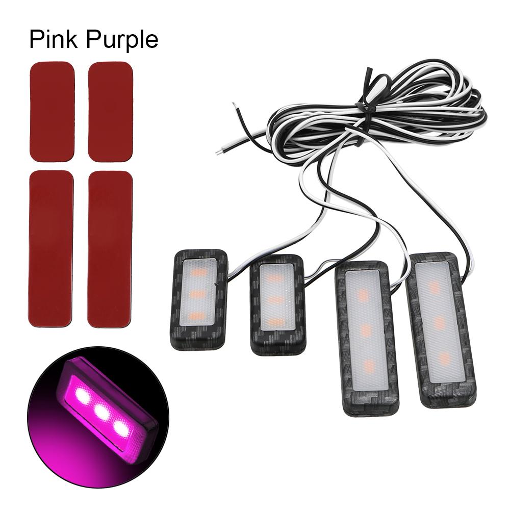 4Pcs Armrest Interior Door Handle Lighting Car Styling LED Car Inner Bowl Light Universal Auto Atmosphere Lamp Decorative Lights