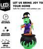 JOYFY 6 FT Halloween Witch Inflatables Outdoor Decorations Cauldron with Bubbling Potion and Light Inflatable Decorations