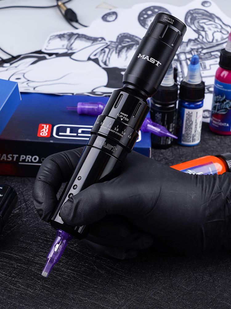 Роторная машина для татуировки с поворотной мачтой с беспроводным аккумулятором T1, принадлежности для татуировки