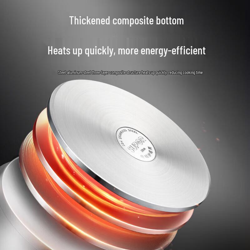 SUPOR 304 Stainless Steel Double-Layer Steamer Pot