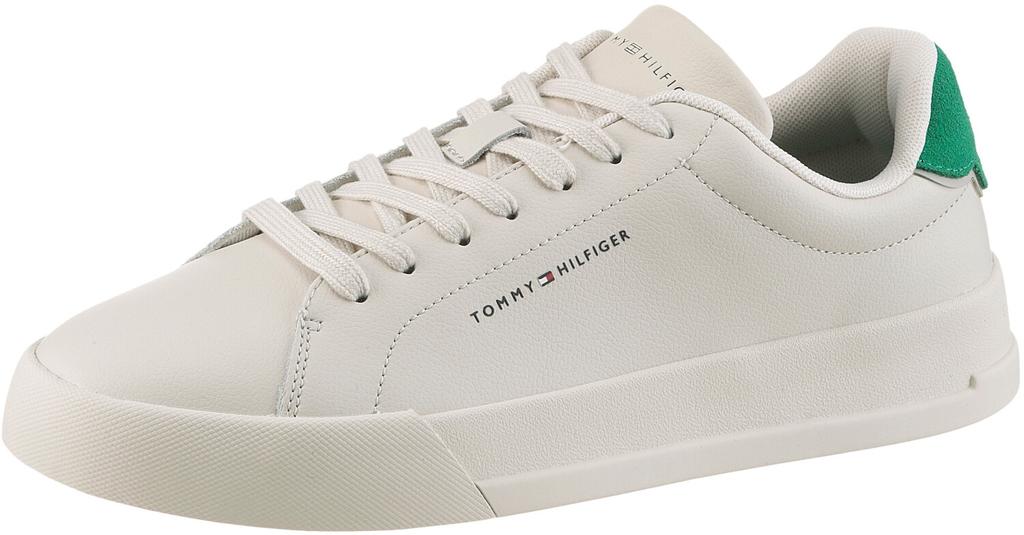 Кроссовки на платформе Tommy Hilfiger TH Court LTH Detail Ess бежевые кремово-зеленые