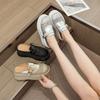 Slippers Women Wear New Versatile Hole Shoes In Summer, Thick-soled Bag Head Half Support, Summer Going Out Sandals