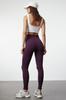 Women's Fashion Plum Seamless Seamless Full Length Knitted Sports Tights