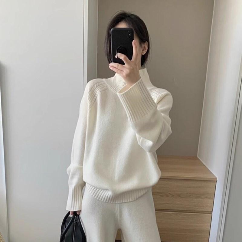 Женский осенне-зимний кардиган из рыхлой вязки шерсти: Универсальный облегающий пуловер