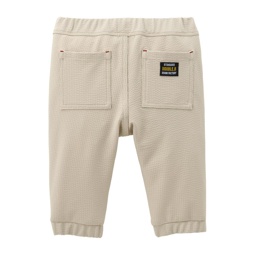 MIKI HOUSE Double B Long Quarter Beige [MIKI HOUSE] Брюки, Штаны, Брюки, Длина, Логотип, Простые, Однотонные, Мальчики, Девочки, Младенцы, Дети, Детская