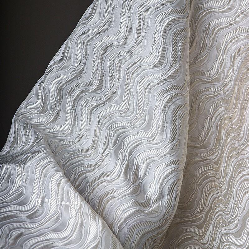 50x150 см Роскошная вышитая ткань Многослойная Волна Неправильный Рельефный Узор Ткань Для шитья своими руками Погонный метр Материал Расходные материалы