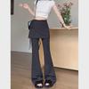 Black High-Waisted Two-Piece Flared Pants for Women - New Autumn Casual Versatile Design