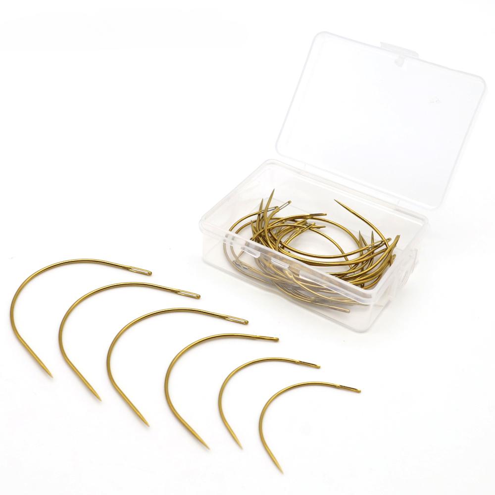 Наборы для нанесения утка, наборы щипцов для наращивания волос с инструментом для натяжения петли, игла для плетения ниток