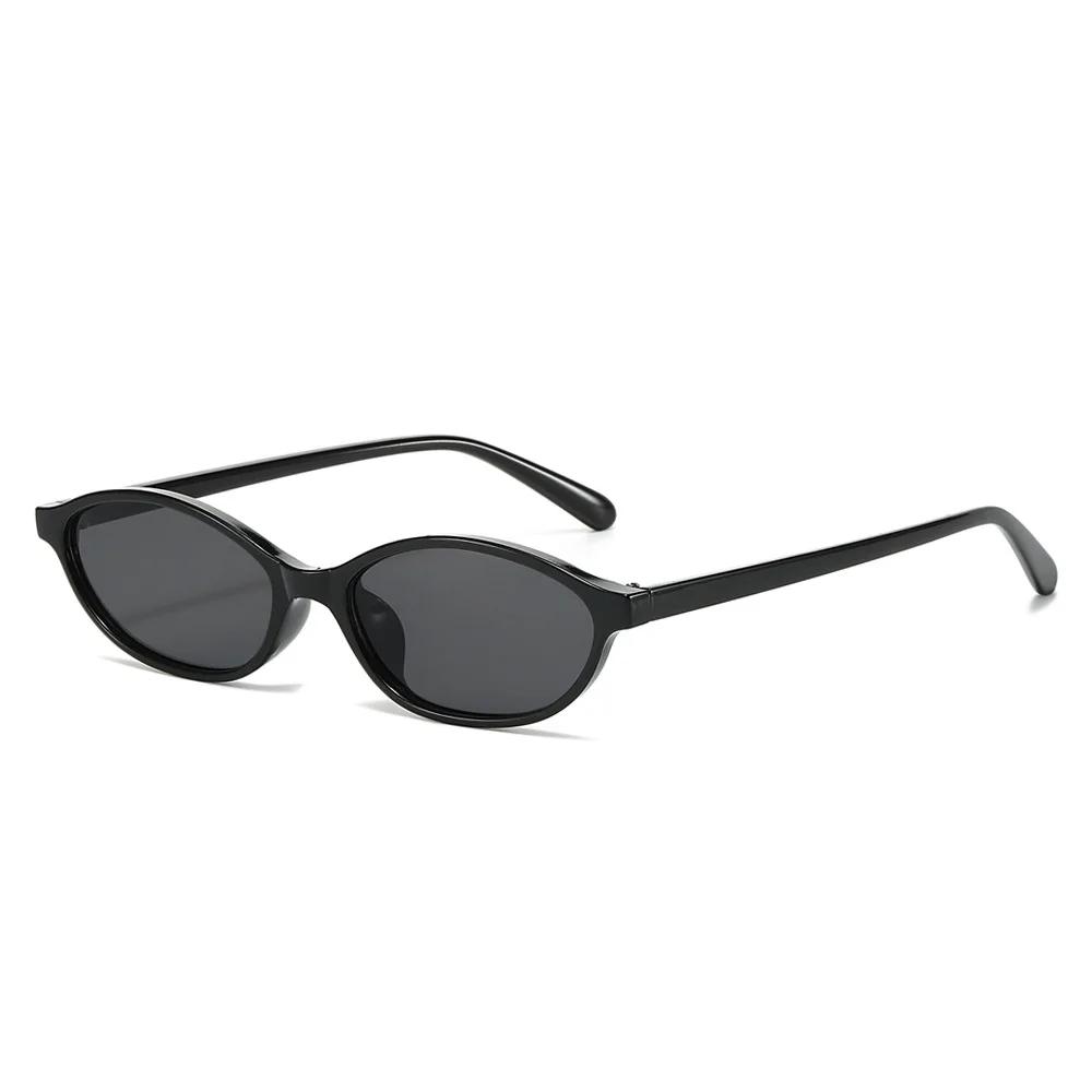 Retro Oval Cat Eye Sunglasses For Women  Trendy Small Narrow Sunnies 90S Designer Sun Glasses