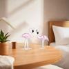 Handmade Art Glass Flamingo Figurines Cartoon Animal Sculpture Simulated Pink Flamingo Office