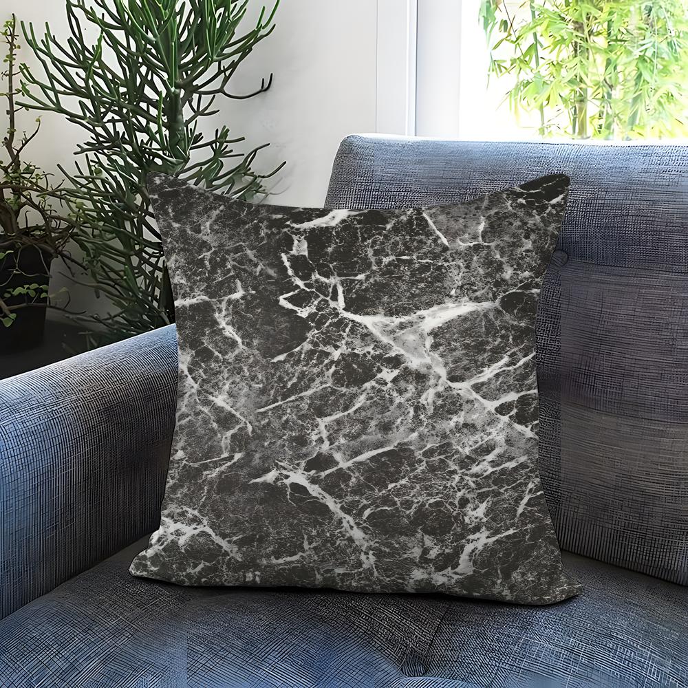 Ink Wash Texture Cushion Cover Comfortable Reversible Pillow Cover Ideal for Car Sofa Bedroom  Beyond