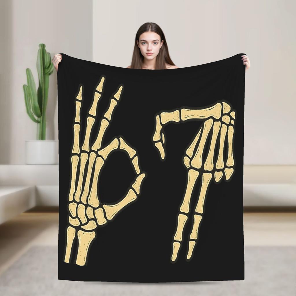 67 Шесть Семь Мем Мама 67 Мем Плюшевое Одеяло Детское Взрослое Фланелевое Плед для Дивана Кровати Супер Теплое Покрывало Идея для Подарка