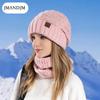 Зимние европейские и американские шапки, шарфы, женские утепленные и теплые вязаные шапки, наушники, беруши, шерстяные шапки