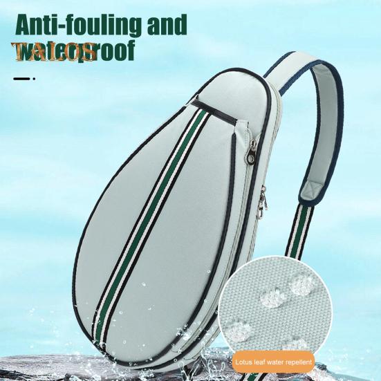 Теннисная сумка Большая вместимость Теннисный рюкзак с лямкой через плечо Водонепроницаемая сумка для ракеток через плечо для тенниса, бадминтона, пиклбола